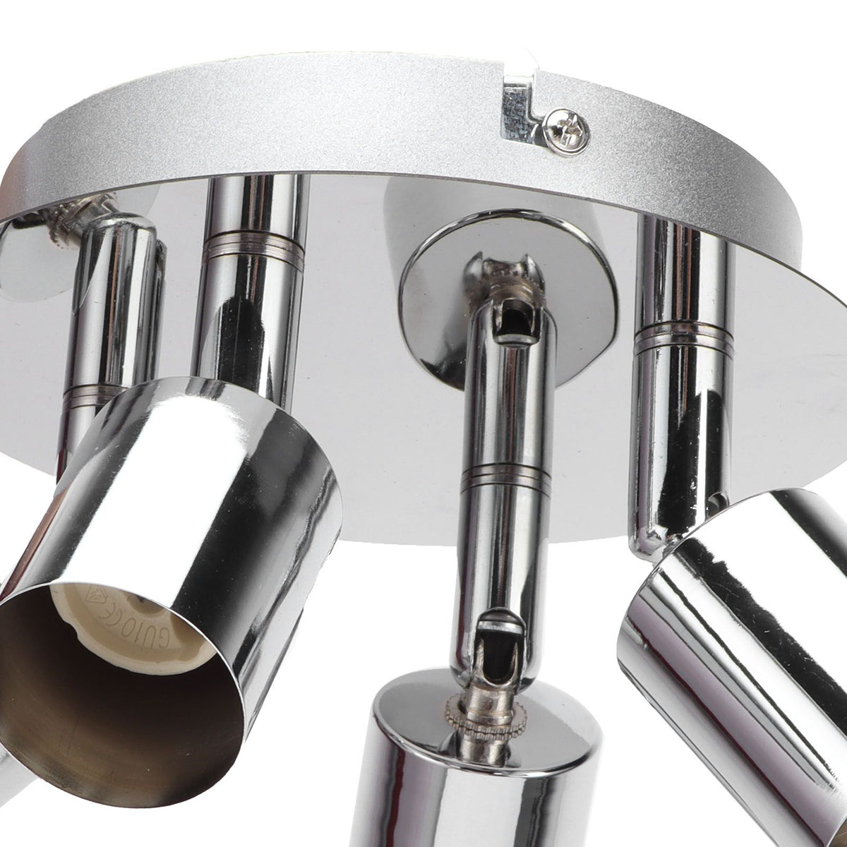 GU10 Lamp Holder 4 Head Ceiling Light Base Adjustable Lamp Holder for Bedroom Kitchen 85‑265V