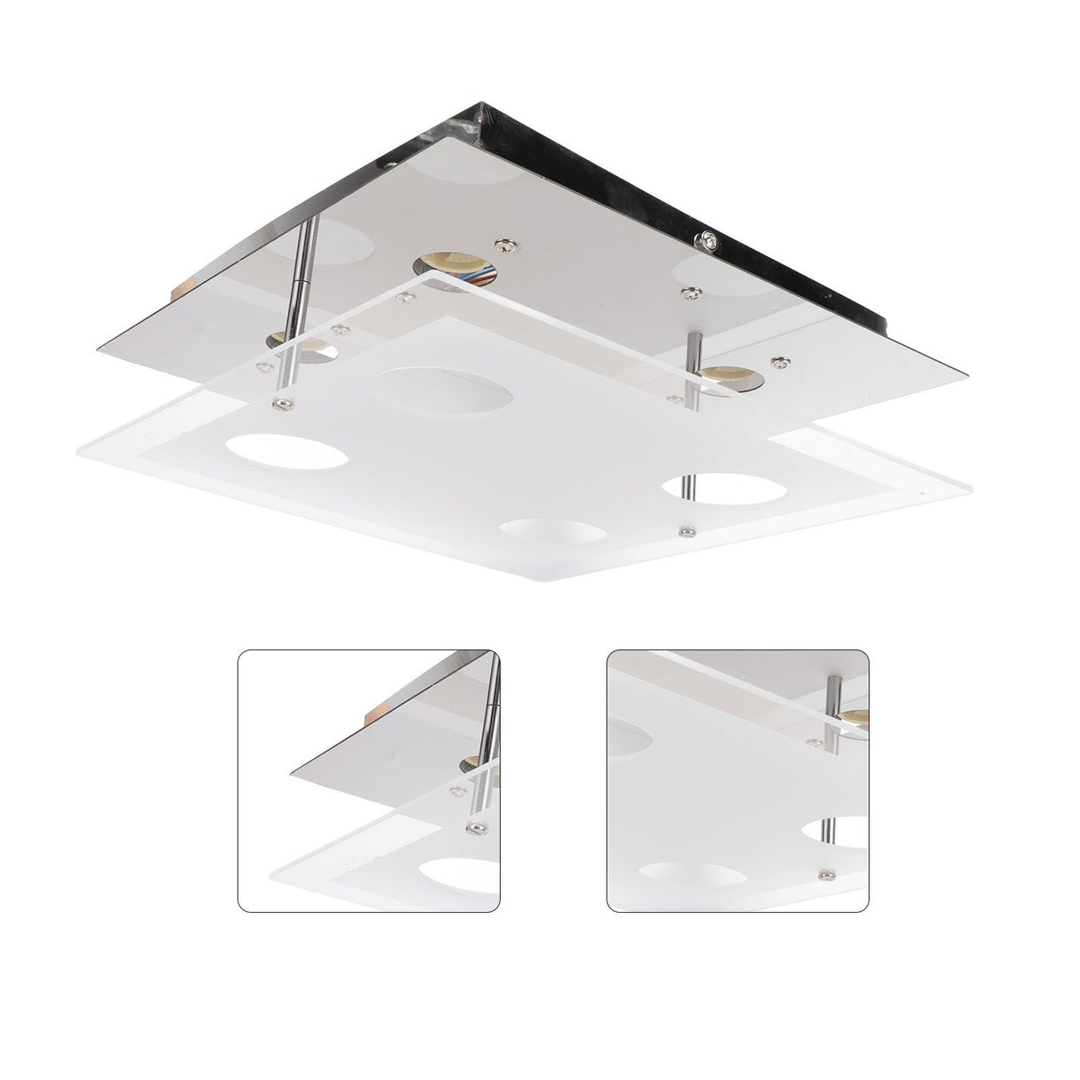 GU10 Ceiling Light Simple Modern LED Flush Mount Ceiling Light for Bedroom Living Room Dining Room 85‑265V