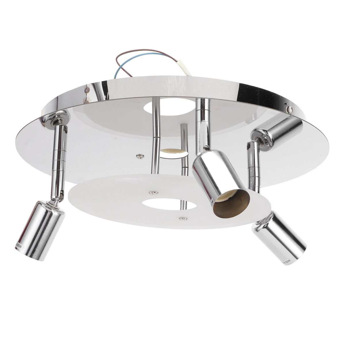 GU10 Household Ceiling Lamp 3 Heads Round Ceiling Lamp Modern Ceiling Light for Bedroom Living Room 85‑265V
