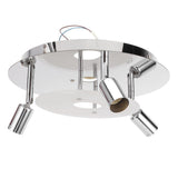 GU10 Household Ceiling Lamp 3 Heads Round Ceiling Lamp Modern Ceiling Light for Bedroom Living Room 85‑265V - Front View