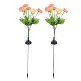 2 Pcs Solar Garden Lights LED Solar Flower Lights for Garden Patio Lawn Yard Pathway