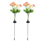 2 Pcs Solar Garden Lights LED Solar Flower Lights for Garden Patio Lawn Yard Pathway