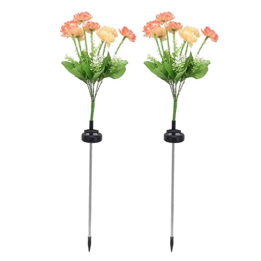 2 Pcs Solar Garden Lights LED Solar Flower Lights for Garden Patio Lawn Yard Pathway