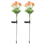 2 Pcs Solar Garden Lights LED Solar Flower Lights for Garden Patio Lawn Yard Pathway