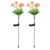 2 Pcs Solar Garden Lights LED Solar Flower Lights for Garden Patio Lawn Yard Pathway - 45-Degree Angle