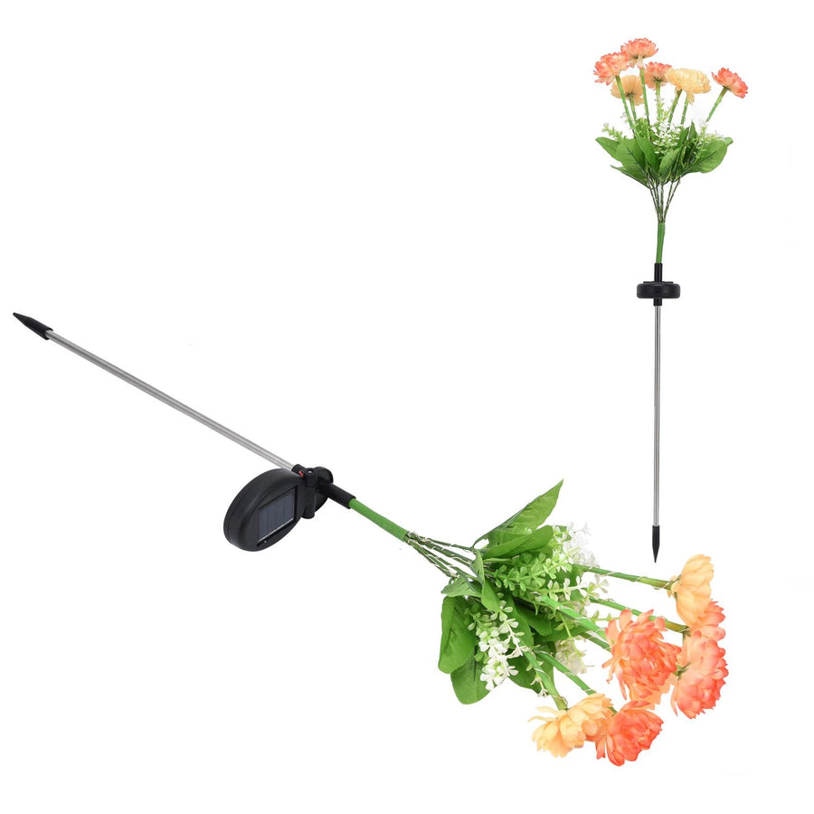 2 Pcs Solar Garden Lights LED Solar Flower Lights for Garden Patio Lawn Yard Pathway