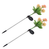 2 Pcs Solar Garden Lights LED Solar Flower Lights for Garden Patio Lawn Yard Pathway - Extra Image