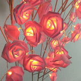 LED String Light Imitation Rose String Light Wedding String Light Festival Decoration LightPink - Front View