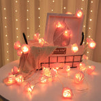 LED String Light Imitation Rose String Light Wedding String Light Festival Decoration LightPink
