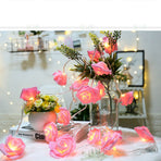 LED String Light Imitation Rose String Light Wedding String Light Festival Decoration LightPink
