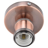 Vintage E26 E27 Lamp Socket Ceiling Lamp Holder with Accessories for Kitchen Bedroom Living Room 100‑240VAntique Red - Side View