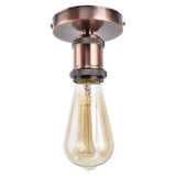 Vintage E26 E27 Lamp Socket Ceiling Lamp Holder with Accessories for Kitchen Bedroom Living Room 100‑240VAntique Red - Low Angle