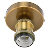 Vintage E26 E27 Lamp Socket Ceiling Lamp Holder with Accessories for Kitchen Bedroom Living Room 100‑240VAntique Gold - Side View
