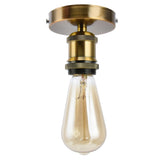 Vintage E26 E27 Lamp Socket Ceiling Lamp Holder with Accessories for Kitchen Bedroom Living Room 100‑240VAntique Gold - Low Angle
