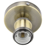 Vintage E26 E27 Lamp Socket Ceiling Lamp Holder with Accessories for Kitchen Bedroom Living Room 100‑240VAntique Green - Side View