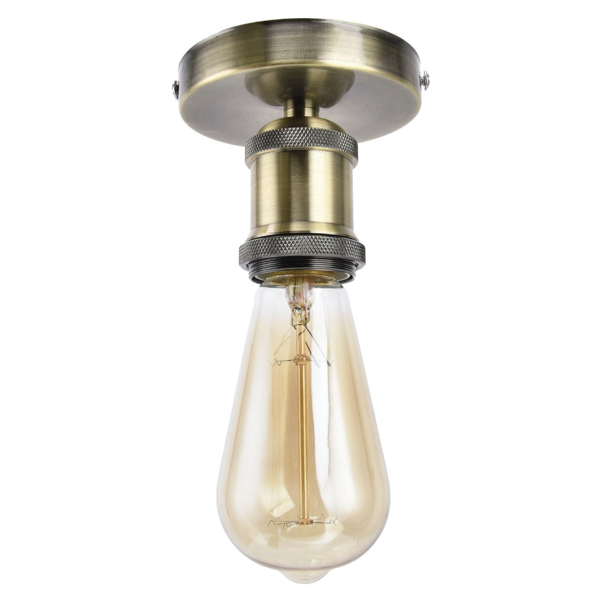 Vintage E26 E27 Lamp Socket Ceiling Lamp Holder with Accessories for Kitchen Bedroom Living Room 100‑240VAntique Green