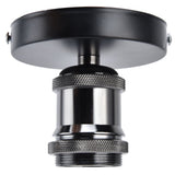 Vintage E26 E27 Lamp Socket Ceiling Lamp Holder with Accessories for Kitchen Bedroom Living Room 100‑240VBlack - Side View