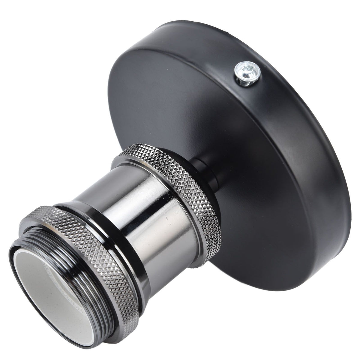 Vintage E26 E27 Lamp Socket Ceiling Lamp Holder with Accessories for Kitchen Bedroom Living Room 100‑240VBlack