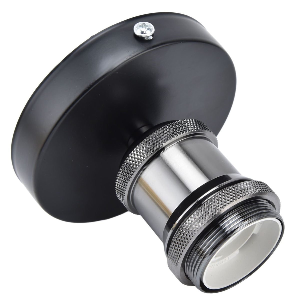Vintage E26 E27 Lamp Socket Ceiling Lamp Holder with Accessories for Kitchen Bedroom Living Room 100‑240VBlack