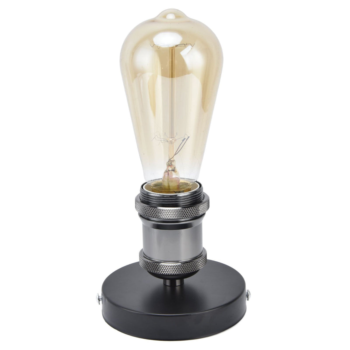 Vintage E26 E27 Lamp Socket Ceiling Lamp Holder with Accessories for Kitchen Bedroom Living Room 100‑240VBlack
