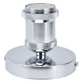 Vintage E26 E27 Lamp Socket Ceiling Lamp Holder with Accessories for Kitchen Bedroom Living Room 100‑240VSilver - Top-Down View
