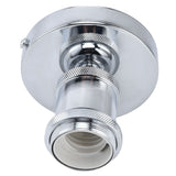 Vintage E26 E27 Lamp Socket Ceiling Lamp Holder with Accessories for Kitchen Bedroom Living Room 100‑240VSilver