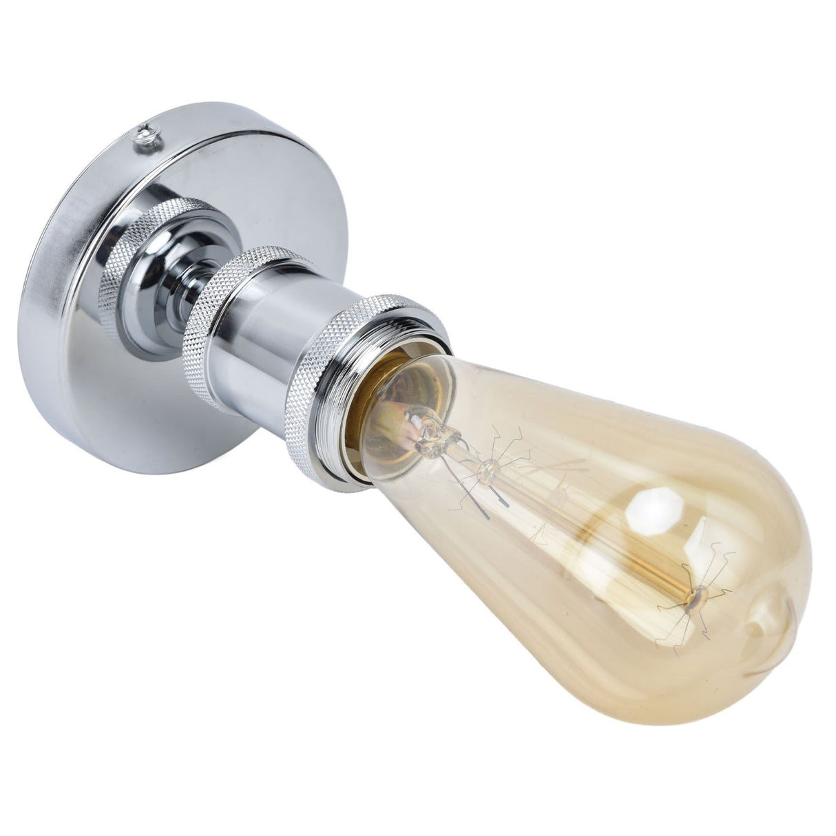 Vintage E26 E27 Lamp Socket Ceiling Lamp Holder with Accessories for Kitchen Bedroom Living Room 100‑240VSilver