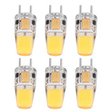 6PCS GY6.35 Bulb 5W AC DC12V COB Light Bulb Energy Saving Silicone Ceiling Lamp Bulb for Living Room - Top-Down View
