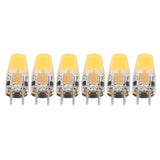 6PCS GY6.35 Bulb 5W AC DC12V COB Light Bulb Energy Saving Silicone Ceiling Lamp Bulb for Living Room