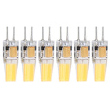 6PCS GY6.35 Bulb 5W AC DC12V COB Light Bulb Energy Saving Silicone Ceiling Lamp Bulb for Living Room