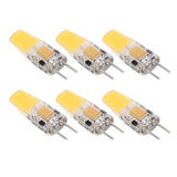 6PCS GY6.35 Bulb 5W AC DC12V COB Light Bulb Energy Saving Silicone Ceiling Lamp Bulb for Living Room