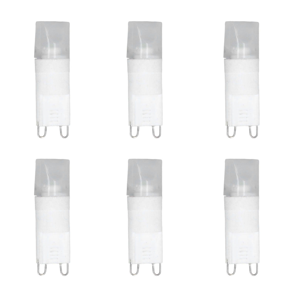 6pcs G9 LED Bulb Energy Saving General Standard Interface 360° Heat Dissipation Cold White Light Bulbs 220V 2W