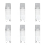 6pcs G9 LED Bulb Energy Saving General Standard Interface 360° Heat Dissipation Cold White Light Bulbs 220V 2W