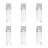 6pcs G9 LED Bulb Energy Saving General Standard Interface 360° Heat Dissipation Cold White Light Bulbs 220V 2W