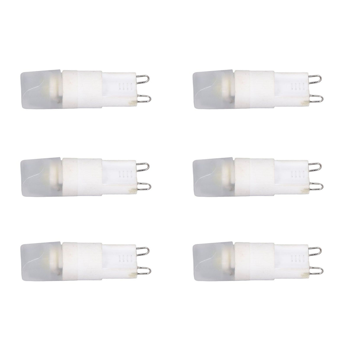 6pcs G9 LED Bulb Energy Saving General Standard Interface 360° Heat Dissipation Cold White Light Bulbs 220V 2W