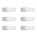 6pcs G9 LED Bulb Energy Saving General Standard Interface 360° Heat Dissipation Cold White Light Bulbs 220V 2W