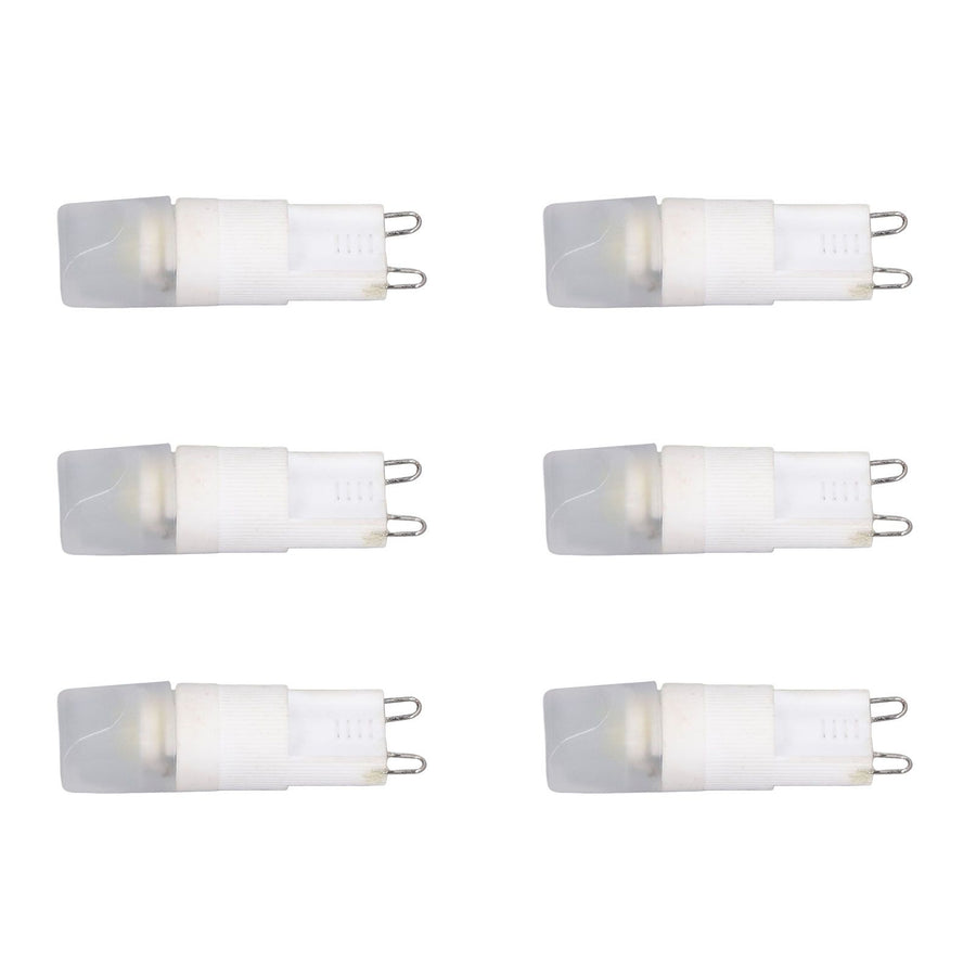 6pcs G9 LED Bulb Energy Saving General Standard Interface 360° Heat Dissipation Cold White Light Bulbs 220V 2W