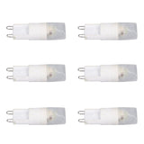 6pcs G9 LED Bulb Energy Saving General Standard Interface 360° Heat Dissipation Cold White Light Bulbs 220V 2W - Side View