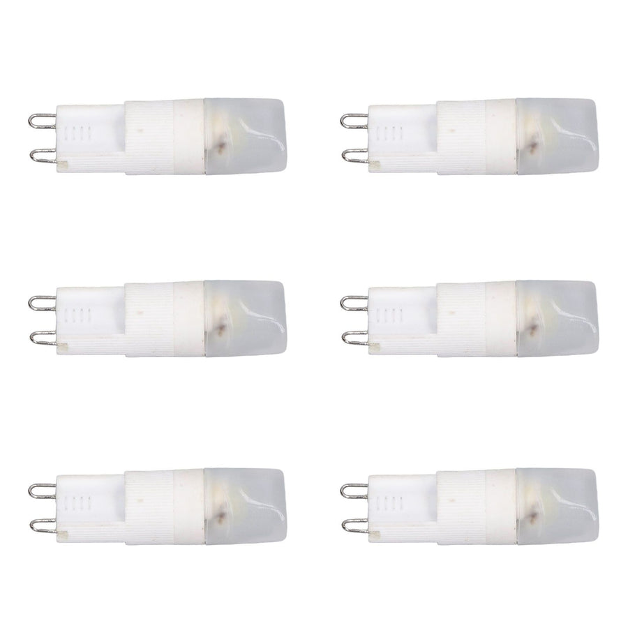 6pcs G9 LED Bulb Energy Saving General Standard Interface 360° Heat Dissipation Cold White Light Bulbs 220V 2W