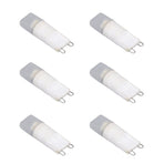 6pcs G9 LED Bulb Energy Saving General Standard Interface 360° Heat Dissipation Cold White Light Bulbs 220V 2W