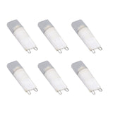 6pcs G9 LED Bulb Energy Saving General Standard Interface 360° Heat Dissipation Cold White Light Bulbs 220V 2W