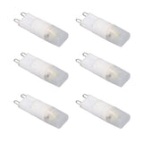 6pcs G9 LED Bulb Energy Saving General Standard Interface 360° Heat Dissipation Cold White Light Bulbs 220V 2W