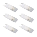 6pcs G9 LED Bulb Energy Saving General Standard Interface 360° Heat Dissipation Cold White Light Bulbs 220V 2W