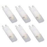 6pcs G9 LED Bulb Energy Saving General Standard Interface 360° Heat Dissipation Cold White Light Bulbs 220V 2W - Close-Up Angle