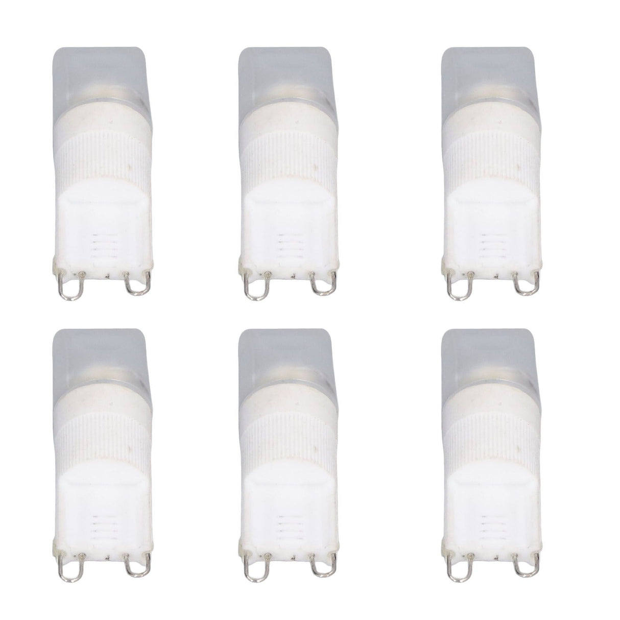 6pcs G9 LED Bulb Energy Saving General Standard Interface 360° Heat Dissipation Cold White Light Bulbs 220V 2W