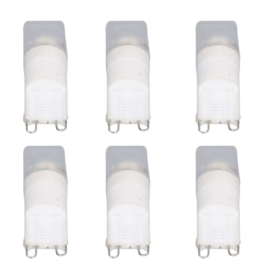 6pcs G9 LED Bulb Energy Saving General Standard Interface 360° Heat Dissipation Cold White Light Bulbs 220V 2W