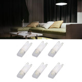 6pcs G9 LED Bulb Energy Saving General Standard Interface 360° Heat Dissipation Cold White Light Bulbs 220V 2W