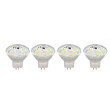 4PCS MR11 12LED Light Bulb 2W 300LM Spot Light Bulb Double Pin Base Landscape Light BulbWarm White 3000K - Side View