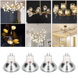 4PCS MR11 12LED Light Bulb 2W 300LM Spot Light Bulb Double Pin Base Landscape Light BulbWarm White 3000K