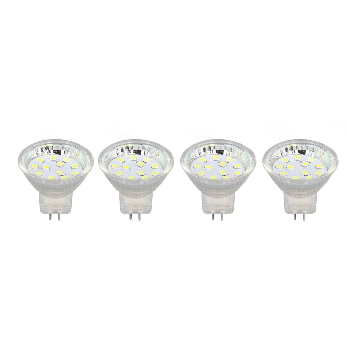 4PCS MR11 12LED Light Bulb 2W 300LM Spot Light Bulb Double Pin Base Landscape Light BulbCold White 6000K